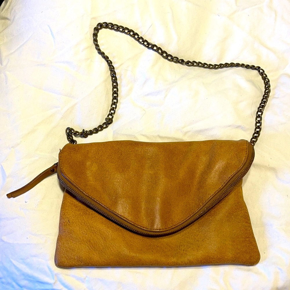 J crew tan clutch